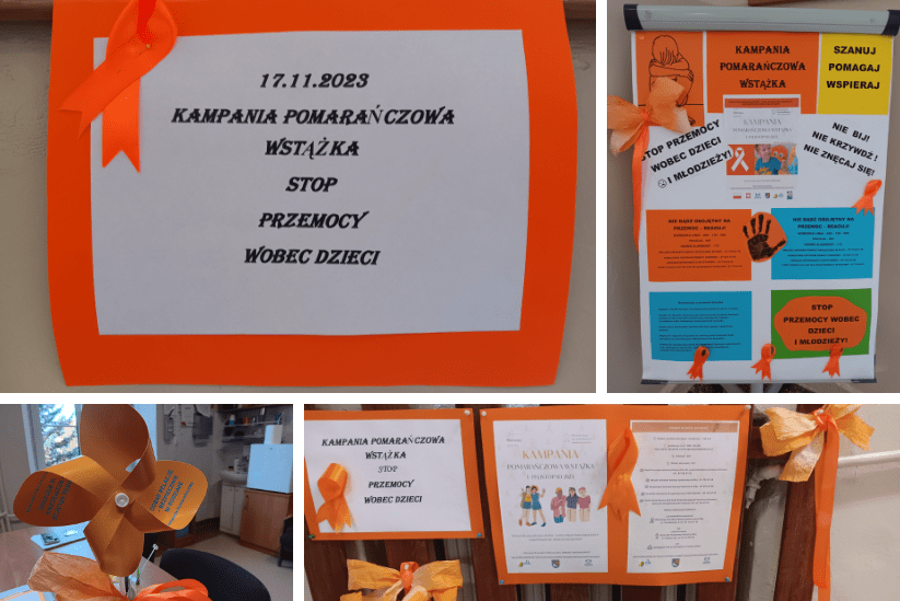 Kampania pomarańczowa wstążka - plakaty informacyjne