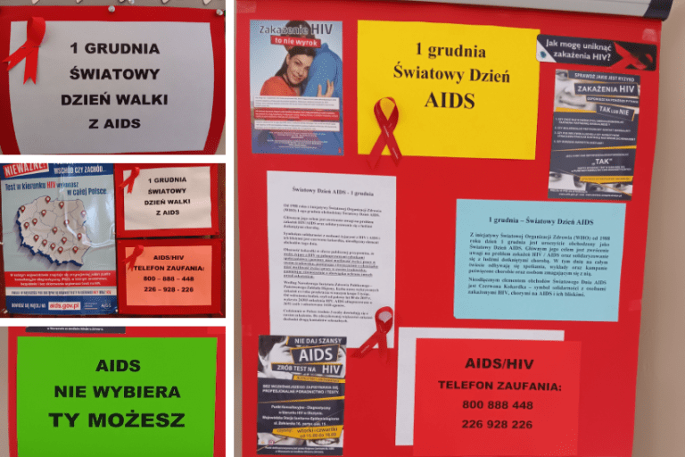 Plakaty związane z obchodami Światowy Dnia Walki z AIDS