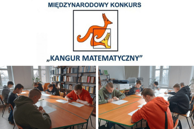 Uczniowie ZSME podczas rozwiązywania zadań w ramach Międzynarodowego Konkursu Kangur Matematyczny